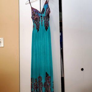Blue Print Summer Maxi Dress